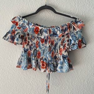 Floral off shoulder Crop-Top from Boutique